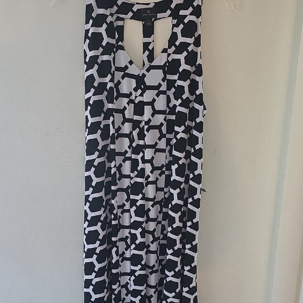Worthington Black and White Geometric Dress